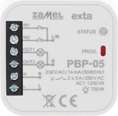 Produktbild von Bistabiles 2-Kanal Unterputzrelais 230V AC PBP-05 EXT10000254