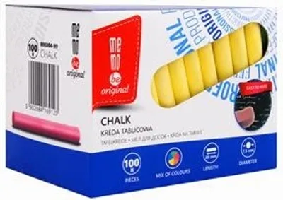 Obrázek produktu pro Barevné křídy na tabuli MEMOBE 100 ks.