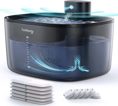 Obrázok produktu pre Fontána na vodu pre mačky 4 l, bezdrôtová, s pohybovým senzorom a batériou 4000 mAh