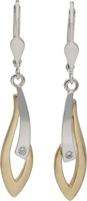 Produktbild von Ohrhänger Gold und Weißgold 333 Zirkonia JL10-06-3086 JuwelmaLux