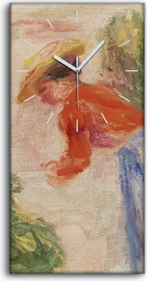 Produktbild von Wanduhr Bürouhr Leinwand Bild Geräuschlos 30x60 Malerei Abstrakte Frauen Kunst - weiße Hände