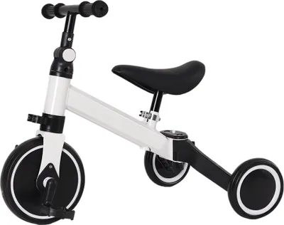 Produktbild von 3 in 1 Kinder Dreirad Laufräder Laufrad Balance Fahrrad mit Pedalen von 1-3 Jahren Weiß