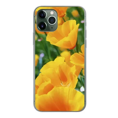 Produktbild von MuchoWow® Handyhülle Schutzhülle Hülle für iPhone 11 Pro Blumen - Garten - Orange Silikon Softcase Handy Hülle - Handy