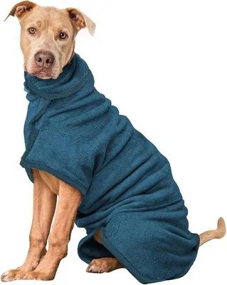 Image de Peignoir pour chien, microfibre, séchage rapide, vert, XL