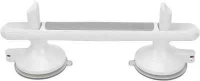 Productafbeelding van Douchehandgreep - Veiligheidshandgreep - Badkamer Stabiliteit - 60kg Draagvermogen - 35x8 cm - Grijs