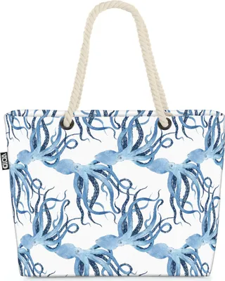 Produktbild von VOID Kraken Oktopus Meer Strandtasche Shopper 58x38x16cm 23L XXL Einkaufstasche Tasche Reisetasche Beach Bag