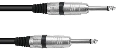 Productafbeelding van OMNITRONIC audiokabel, 6,3 mm mono, 1 meter, zwarte uitvoering (ROAD-serie)