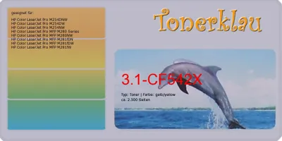 Immagine prodotto di Toner giallo 3.1-CF542X [ con chip ]  compatibile con HP CF542X [ 203X ]  Pagine: 2.500