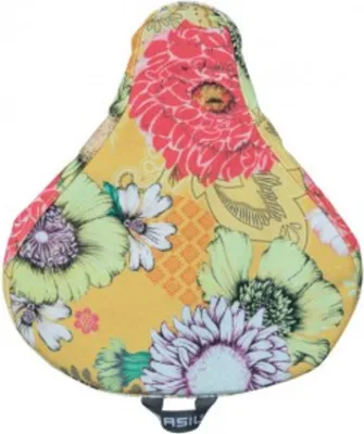 Produktbild von Basil Sattelüberzug Bloom Field honey yellow, wasserabweisend