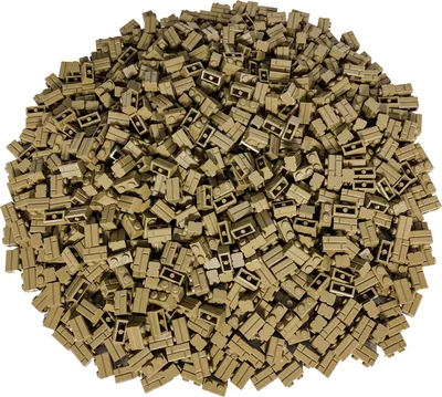 Immagine prodotto di Mattoncini da parete LEGO® 1x2 Beige chiaro - 98283 NUOVO! Quantità 50x