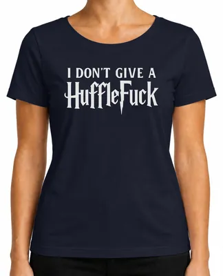 Zdjęcie produktu dla I don't give a Hufflefuck Lustig Halloween Harry Potter Fan Geschenk Damen T-Shirt, Granatowy, M