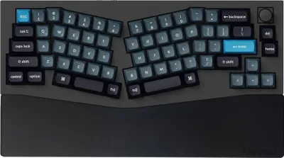 Image de Keychron Repose-poignets en silicone pour clavier, Ergonomique, Noir, Claviers compatibles Q8 / Q8 Pro / Q8 Max / V8 / V8 Max