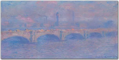Produktbild von Coloray Bild aus Leinwand 140x70 Leinwand Dekoration - Monet Waterloo Bridge