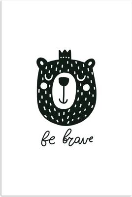 Produktbild von MuchoWow® Poster Bär - Zitate - Kinder - Jungen - Mädchen - Baby - Kinder 60x90 cm - Wanddekoration