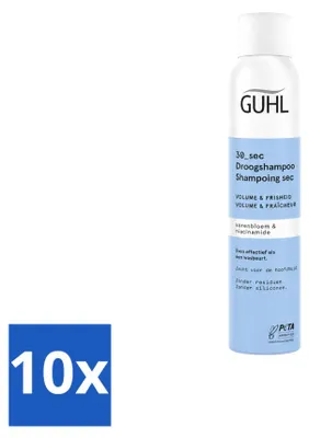 Productafbeelding van 10 x Guhl Droogshampoo Volume & Frische - 200 ml - Voordeelverpakking - 10 stuks