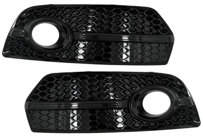 Immagine prodotto di Copri-fari antinebbia e griglie laterali per SUV Audi Q5 (8R), modello 2008-2011, design RS, colore nero.