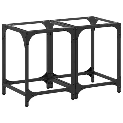 Produktbild von Couchtische mit Glasplatte 2 Stk. Transparent 30x30x40 cm Stahl