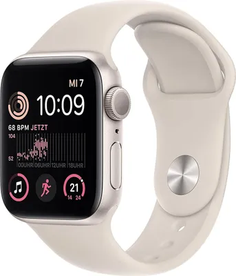 Produktbild von Apple Watch SE GPS beige Alu 40mm Sportarmband beige MNJP3
