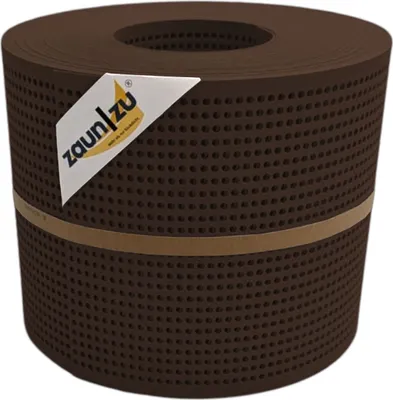 Produktbild von Doppelstab Sichtschutz zaun|zu PREMIUM gelocht 30% Streifen PP Zaunblende Braun 26m