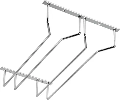 Produktbild von Gläserhalter für 2 Glasreihen 235 x 355 x 70 mm Chrom poliert Halterung für Küche Bar Restaurant Kneipen Café Bierglashalter von SOTECH