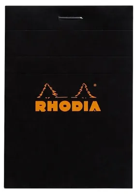 Produktbild von RHODIA Notizblock No. 11 DIN A7 kariert schwarz 80 Blatt