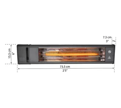 Zdjęcie produktu dla Palram - Canopia Carbon promiennik regulowany szary 74x16 cm