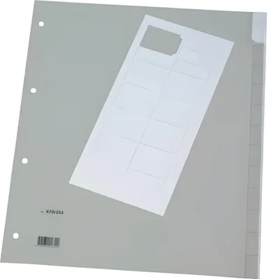 Image de Registre PP A4 ÜB 12 pièces vierges gris