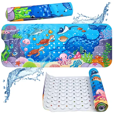 Obrázok produktu pre Podvodný svet protišmyková podložka pod vaňu s prísavkami 100x40 cm