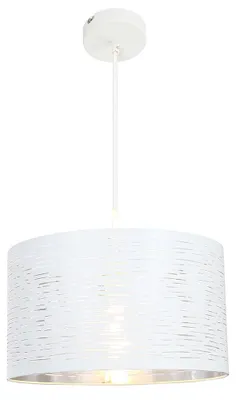 Produktbild von Hängelampe, Metall, weiß, Chrom, rund, 38 cm