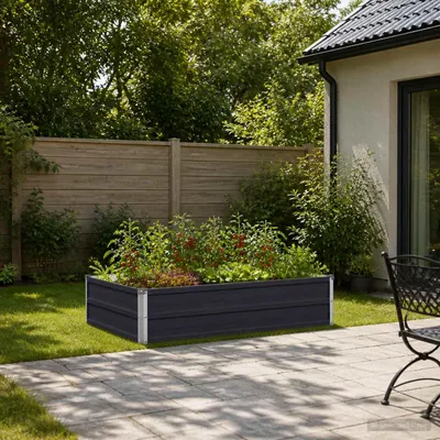 Produktbild von Möbel Hochbeet im Garten Anthrazit 100 x 80 x 24 cm - Beete &1821