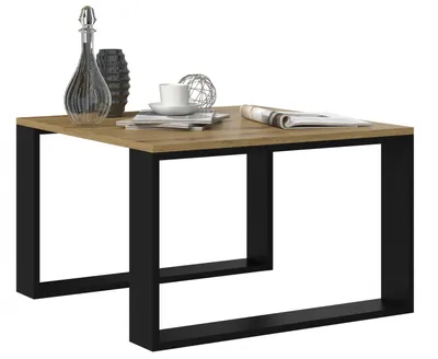 Produktbild von MODERN MINI Tisch 67x67x40 cm Kunsthandwerkliche Eiche/Schwarz