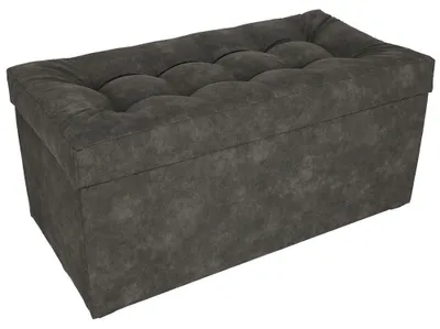 Obrázok produktu pre MG Design, šedá taburetka s úložným priestorom, 45x90 cm - objem úložného priestoru 100 litrov, nosnosť do 300 kg, tvarovo stabilná, dodávaná zmontovaná, vhodná do obývačky a predsiene