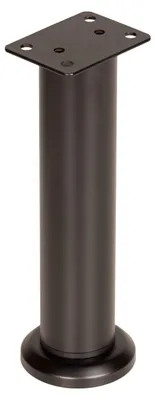 Image de Pied de meuble réglable 18–30 cm, noir, pied droit en métal pour armoires