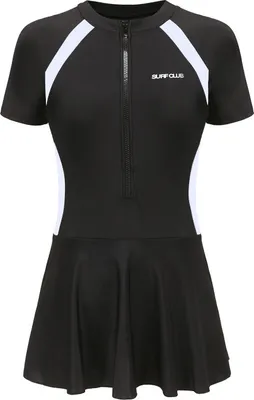 Produktbild von INF Stilvoller schwarzer & grauer einteiliger Badeanzug für Damen M