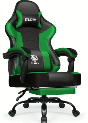 Obrázek produktu pro Herní židle – Ergonomický design – Nastavitelná opěrka nohou a bederní opěrka