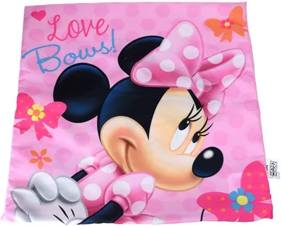Produktbild von Disney Kissenbezug Minnie Mouse 40x40cm Kuschelkissenbezug rosa 'Love Bows!'