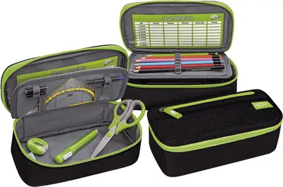 Immagine prodotto di WEDO 242 43011 Astuccio per matite WEDO con sportello interno e orario, verde