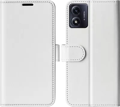 Produktbild von Mobigear Wallet Motorola Moto E13 Hülle Klapphülle Geldbörse - Weiß