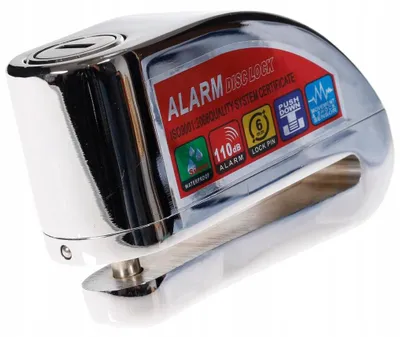 Produktbild von Bremsscheibenschloss mit Alarm 110dB Chrom UNIT AZ9064
