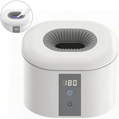 Produktbild von Elektrischer Ultraschall Reiniger 45kHz mit UV Licht, 4 Modi, 200ml, für Zahnspange, Retainer, Schmuck & Zahnersatz Reinigung