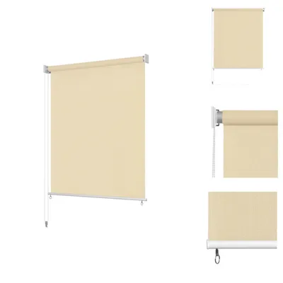 Zdjęcie produktu dla vidaXL Roleta zewnętrzna 160 x 230 cm kremowo-biała - Żaluzje i rolety