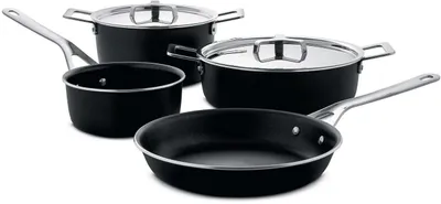 Immagine prodotto di Alessi Pots&Pans - Set di pentole da 6 pezzi, nero, acciaio inox