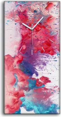 Produktbild von Wandbild Leinwand Bilder Wanduhr Geräuschlos 30x60 Malerei Abstrakte Kunst - weiße Hände