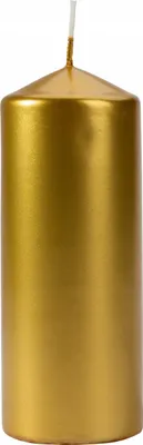 Obrázek produktu pro BISPOL Aura 48H válcová svíčka 15CM SW60/150 GOLD METALIK