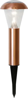 Produktbild von Best Season LED-Solar-Wegleuchte, Edelstahl kupfer, ca.36x15cm 6 warm white LED, 14 lm, Solarpanel, Akku, 479-64