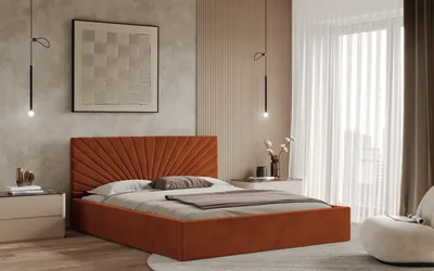 Obrázek produktu pro Postel BACOLI 160x200 měděná s úložným prostorem
