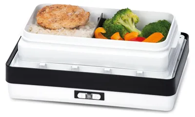 Zdjęcie produktu dla Cloer menu box parowar do odgrzewania żywności kombinowane zestawy lunch box biały 1,2 litra