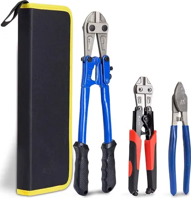 Produktbild von KOTTO Bolzenschneider,Zangen-Set,Industriell,Robust,Weiches Gummi,35,6 cm und Mini-20,3 cm