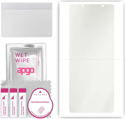 Produktbild von apgo Hydrogel Schutzfolie, Matt, kompatibel mit Sony Xperia 1 V, flexibele Displayschutzfolie, Folie mit Positionierhilfe, Anti-Fingerprint, kratzfest, einfache Montage