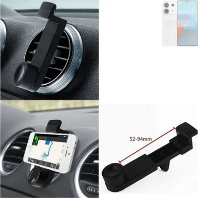 Produktbild von K-S-Trade Lüftungshalterung kompatibel mit Xiaomi Redmi Note 13 Pro KFZ-Halterung Autohalterung Handy-halterung Lüftungsgitter Lüftungsschlitze